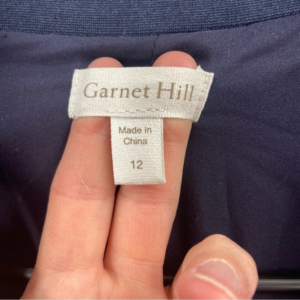 Garnet Hill Charcoal Gray Sweater Blazer Size 12 - Picture 4 of 8